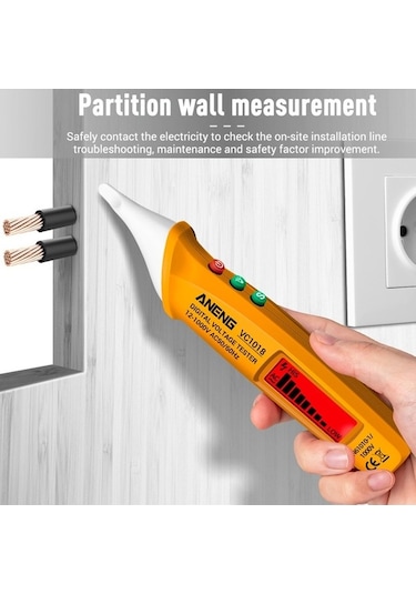 Novahub Vc1018 12v-1000v Temassız Elektrik Sensör Küçük Ve Kolay Kullanıcı Arayüzü Dijital Lcd Test Cihaz