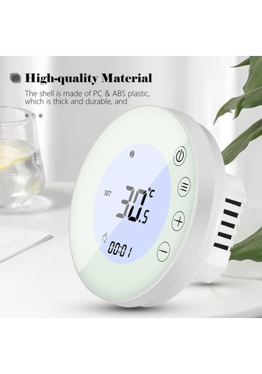 Xindoker Beyaz X7gb Akıllı Elektrikli Isıtıcı Termostati, Wifi Uyumlu, Dokunmatik Ekran, Uzak Kumanda, Ev Isı Kontrolü