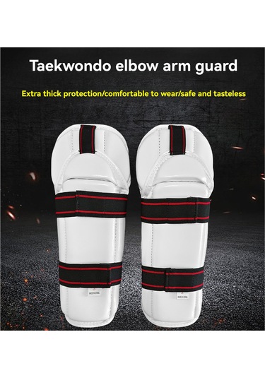 Reedark Genç Ve Yetişkinler İçin Kalınlastırılmış Pu+eva Malzeme, Ayarlanabilir Kayışlı Taekwondo, Karate, Boksa Koruyucu Kolluk Beden Boyu 156-175 Cm İçin L Boyutu Beyaz