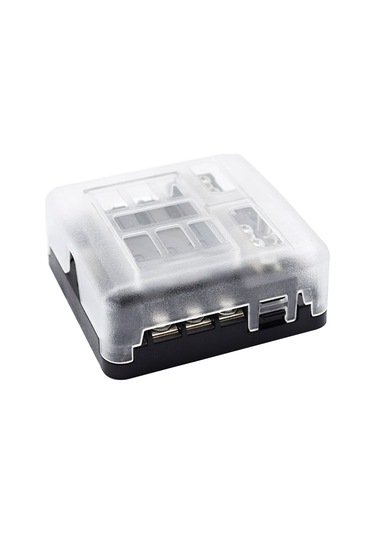 Monyee 6 Yollu Led Göstergeli Sigorta Kutusu - Tüm Taşıtlar İçin Anti-koroziv Bakır Uçlar, 32v 100a Maksimum Giriş, Su Geçirmez Pc Kapak