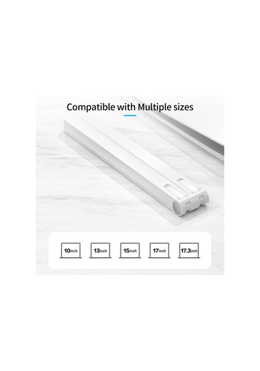 Skycity Alüminyum Laptop Standı 5 Seviye Yükseklik Ayarı + Soğutucu Fan 17 İnç'e Kadar Taşınabilir Katlanabilir Beyaz