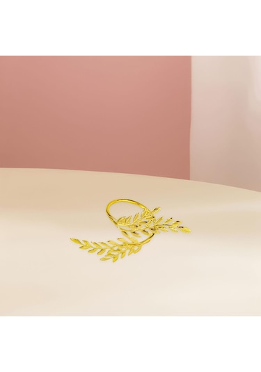 Homyl Altın Peçete Halkaları Masa Düzeni Orta Parçası Metal Altın