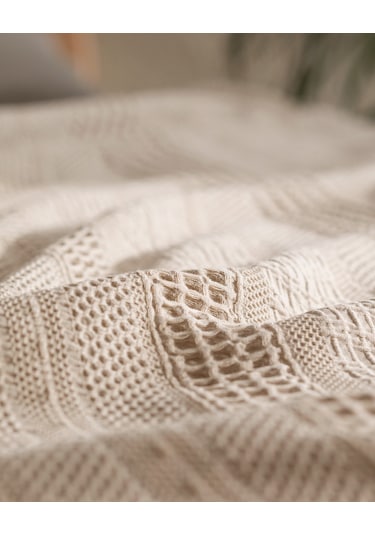 Madame Coco Lucille Tek Kişilik Yatak Örtüsü 8684427016701 Ekru