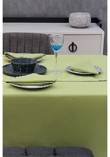 Dream Kumaş Peçete Modelleri Leke Tutmaz Kumaş Peçete Çeyiz Seti 6lı Paket Fıstık Yeşil
