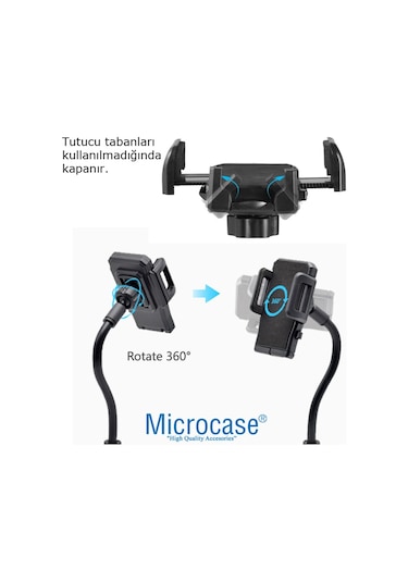 Microcase Araç Içi Bardaklıktan Monte Telefon Tutucu Siyah Al2910