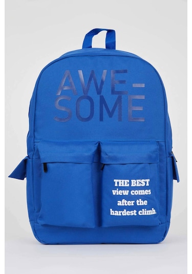 Defacto Unisex Okul Sırt Çantası A3299AXNSBE59 Mavi