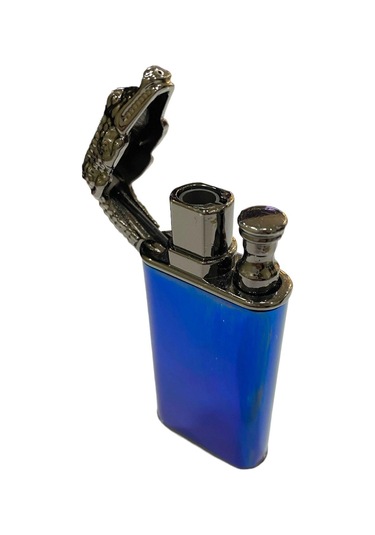 Mavi Timsah Desenli Çift Yanmalı Gazlı Çakmak 109265