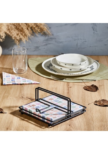 Metal Lüks Kare Peçetelik