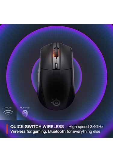 Steelseries Rival 3 Wireless Gen 2 Gaming Mouse - 2.4ghz Ve Bluetooth Bağlantı - Siyah Rival 3