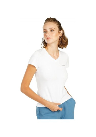 W-ct130 Basıc V Neck T-sh-beyaz Beyaz