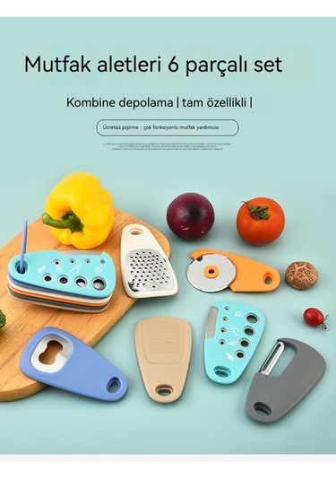 Aurora Mutfakaletleri, Pizza Bıçağı, Vanilyaşişeçaca, Planya, Sarımsaköğücüseti Çok Renkli