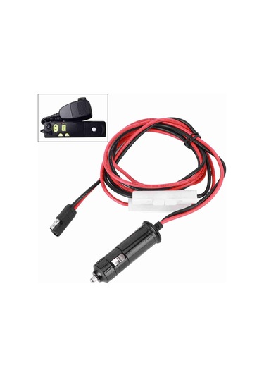 Moveevo Motorola Gm3188/gm3688/gm1280 İçin 12v Araç Radyo Güç Kablosu - Sigara Çakmak Adaptörü, 1.5m Uzunluk, Dayanıklı Abs + Tel Telli