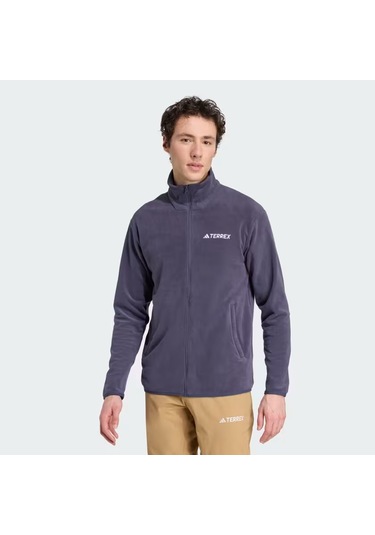 Adidas Multi Essentials Fermuarlı Erkek Polar Ceket Jm3116 Gri