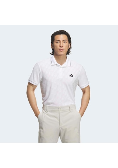 Adidas Jacquard Erkek Beyaz Polo Tişört Jy8231