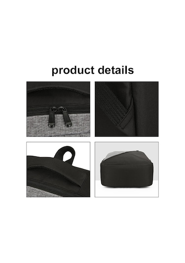 Ruicoo Üçlü Set Oxford Kumaş Sırt Çantası - Bilgisayar Taşıma, İş Ve Spor İçin Erkek/kadın, Gri Gri