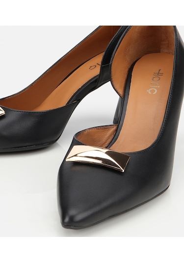 Hotiç Kadın Deri Siyah Tokalı Stiletto 01ayh304210a100 Siyah
