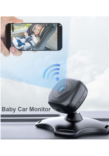 Xiyyadms Bebek Araç Kamerası - 360 Dönebilir Gece Görüşlü Wifi Bebek Monitörü 111 Karakter
