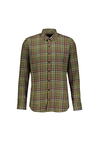 Finesuits Erkek Flanel Gömlek 2422204010.flcdr Haki