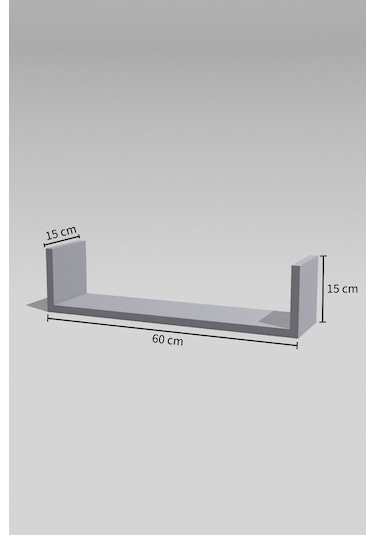 Ahşap Dekoratif Duvar Rafı Üçlü