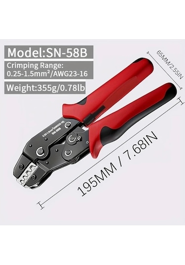 Fastbuy Prof. Ratchet Tel Pense Sn 58b Jst Dupont Terminal Krimpleme Aleti 23 16 Awg