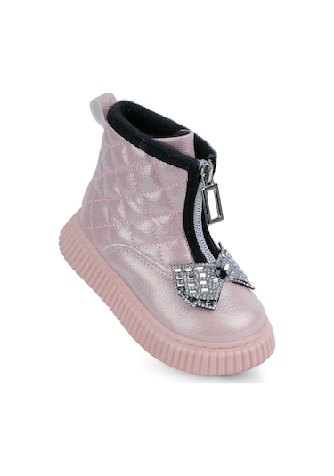 Kaptan Junior Kız Bebek Çocuk Botu Ortopedik Kaymaz Taban Barznk 560 Pembe