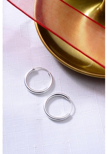 925 Ayar Gümüş Trend Halka Küpe 2mm - 20mm Gümüş