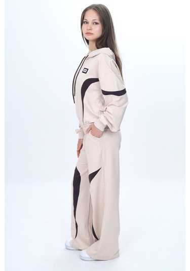 Kız Çocuk %100 Pamuk Garnili Kapüşonlu Fermuarlı Oversize Alt&üst Trend Eşofman Takımı-315-eşt-0003 Bej Kız Çocuk %100 Pamuk Garnili Kapüşonlu Fermuarlı Oversize Alt&üst Trend Eşofman Takımı-315-eşt-0003 Bej