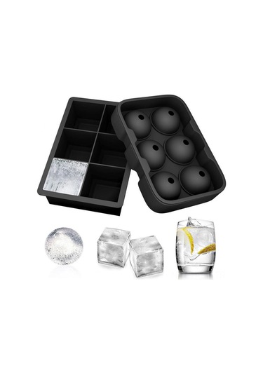 Suofeng 6'li Kare Silikon Buz Kalıbı - Ev & Bar Kullanımı İçin Dayanıklı Çok Renkli