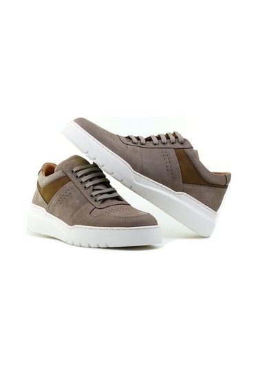 Libero L4705 Erkek Deri Günlük Eva Casual Ayakkabı Nubuk Vizon Siyah