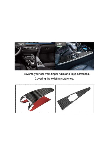 Monyee Bmw 3 Seri F30/f35 , 4 Seri Ve 3 Gt 2013-2019 İç Dekorasyonu: Karbon Fiber Multimedya Panel Kaplama - Korozyon Ve Çizik Korumalı