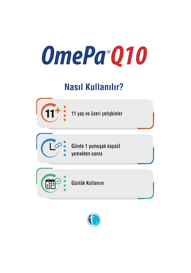 Omepa Q10 Omega3 Ubiquinol 90 Kapsül .