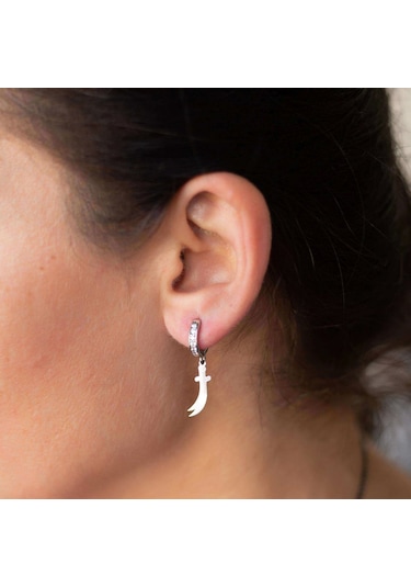 Zülfikar Taşlı Gümüş Küpe - Gümüş Gümüş