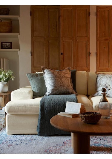 Mode Siesta Pro Kuş Tüyü Kanepe 2 Modül 05 Bej Keten Kumaş Işbir