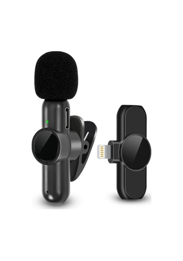 Hobibahçem Type C Uyumlu İphone Dönüştürücülü Kablosuz Yaka Mikrofonu Android Ve İphone Uyumlu Mini Mikrofon
