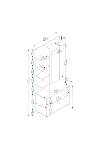 Arnetti Askılı Julendor Portmanto, Atlantik Çam Bej