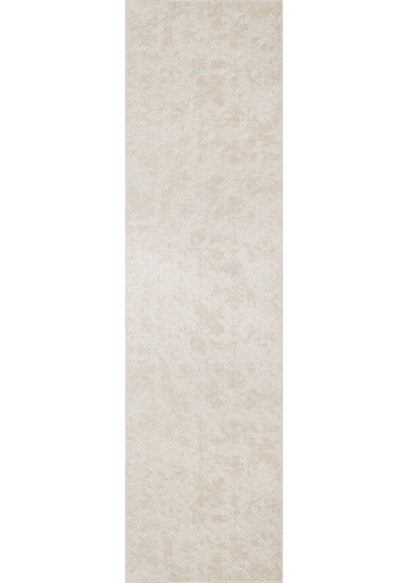 Yıkanabilir Kaymaz Tabanlı Violin Embos Kesme Rulo Halı Yolluk Krem