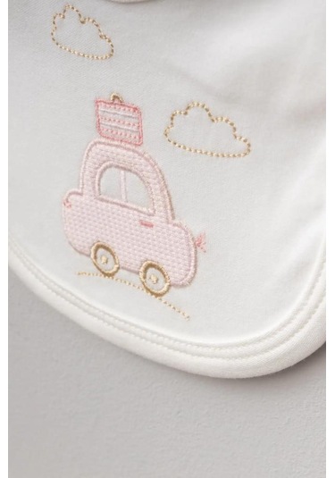 Bebitof %100 Pamuk Bulutlu Araba Desenli 5 Parça Yenidoğan Hastane Çıkışı Zıbın Seti Bbtf.pmb.20109 Pembe