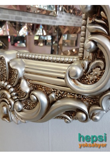 Klasik Model Gümüş Renk Varaklı Boy Aynası Gümüş