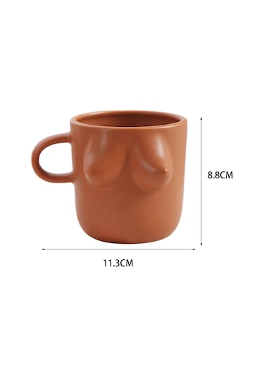 Suntek Kadın Vücut Sanatı Seramik Su Bardağı 300ml Su