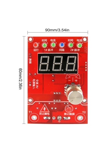 Yifomall Çift Darbe Kontrollü Nokta Kaynak Makinesi Devre Kartı, Akım Ve Zaman Ayarlanabilir Dijital Ekran