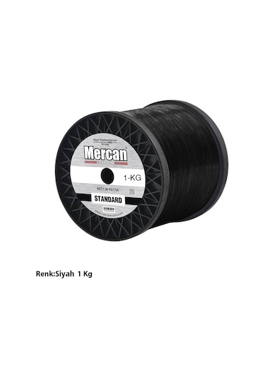 Mercan Standart 1 Kg Siyah Bobin Misina