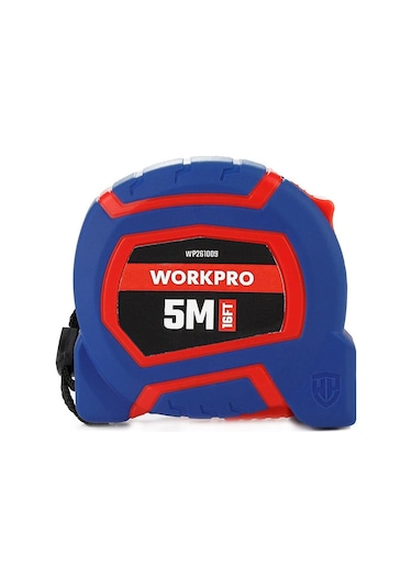 Workpro Wp261009 5mx19mm/16ft. Naylon Kaplama Sarı Çelik Şerit Metre Fr Wp261009 5 M