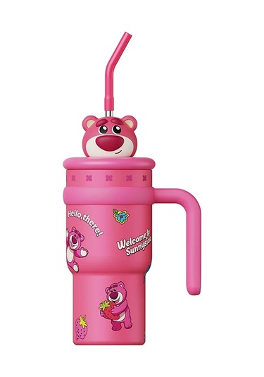 Cadılar Bayramı Tumbler Termos Kahve İçin 700 Ml Büyük Mac 316 Koyu Pembe