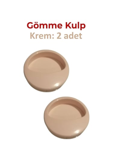Adilon Gömme Kulp, 50 mm, Krem (2 Adet)