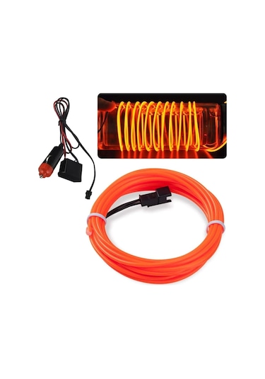 Turuncu Renk 5 Metre Neon Ip Torpido Neon Şerit Led