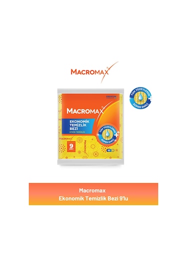 Macromax Ekonomik Temizlik Bezi 9'lu