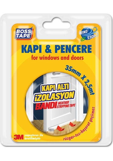 Kapı altı Rüzgar Böcek Toz Soğuk Önleyici Bant En:35mm Boy:2,5m