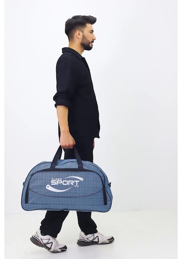Kabin Boy Hostes Tipi Spor Valiz Seyahat Tatil El Ve Omuz Askılı Günlük Kullanım Ve Kıyafet Çantası Mavi