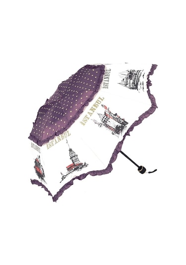 Marlux Istanbul Figürlü Mor Kadın Şemsiyesi M21Mar109R003-Mor