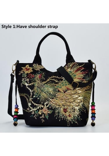 Parlak Payetler Tavuskuşu İşlemeli Kadın Kanvas Tote Çanta, Yaz Alışveriş Omuz Çantası Vintage Boncuklu İpli El Çantası Basit,normal Blue3 Çok Renkli Parlak Payetler Tavuskuşu İşlemeli Kadın Kanvas Tote Çanta, Yaz Alışveriş Omuz Çantası Vintage Boncuklu İpli El Çantası Basit,normal Blue3 Çok Renkli